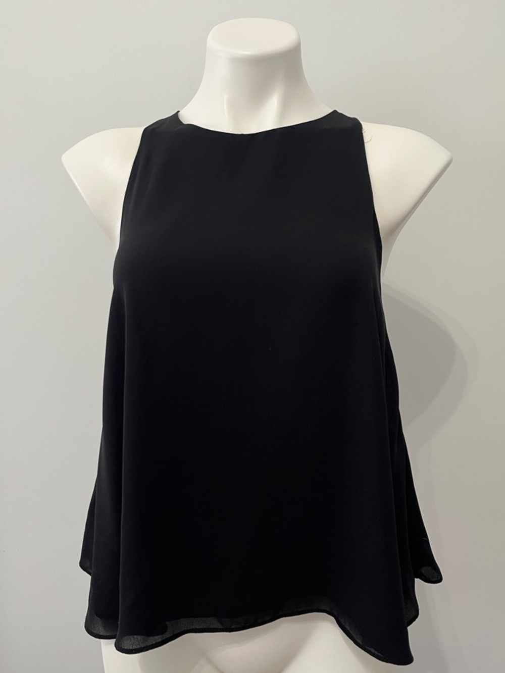 Zara Trafaluc Collection Sleeveless Black High-Neck Swing Tank Top